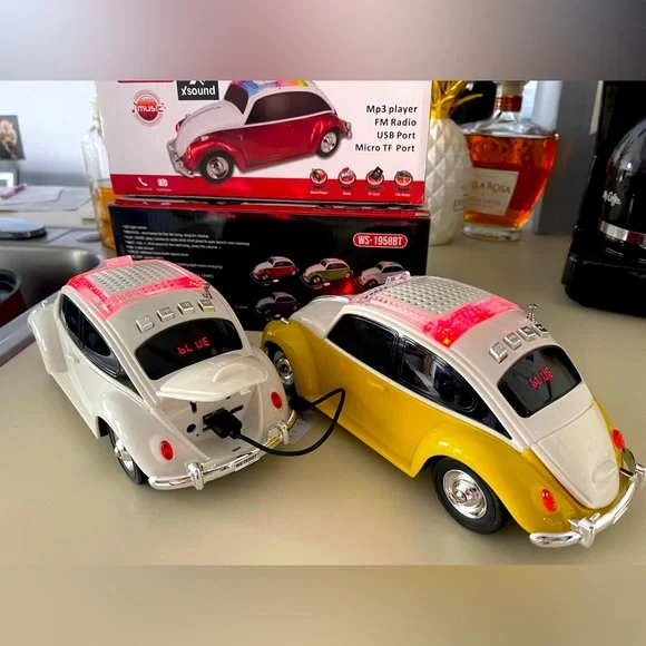 XSound Wireless Speaker MP3/ FM Radio NIB LED light-up ChooseWhite OR Yellow Car - Picture 8 of 12